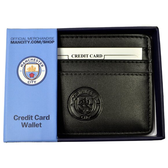 Manchester City FC Official Black Credit Card Holder Wallet